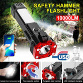 lanterna tática indestrutível 4 em 1 Martelo Magnético Multifuncional COB Fundamentos de Acampamento