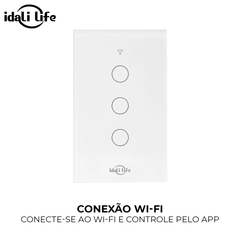 Interruptor Inteligente Smart Idali Life 3 Touch – Comando por App, Wi-Fi, Bivolt, à Prova d’Água e Resistente