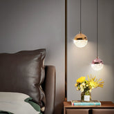 Luminária Pendente Led Cristal Globo Lua Cheia Dourado Ouro Velho Luz Branco E Quente