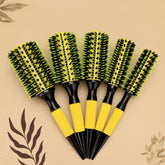 Kit 5 Escovas de Cabelo profissional de cabeleireiro esmalte cerâmico Cerdas de javali