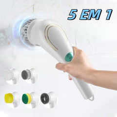 Escova Eletrica de Limpeza 9 em 1 Sem Fio Limpador Multiuso Pratico Para Cozinha , Banheiro prático