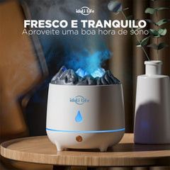 Difusor de aroma vulcânico doméstico umidificador de chamas ultra-sônico Idali life
