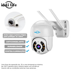 Câmera De Segurança Wi-fi Externa À Prova D'água Full HD Monitoramento APP DAFU Speed Idali Life