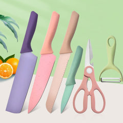 Conjunto de 6 Facas de Cozinha em Aço Inoxidável Versatilidade para Cada