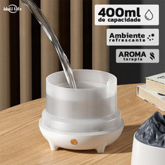 Difusor de aroma vulcânico doméstico umidificador de chamas ultra-sônico Idali life