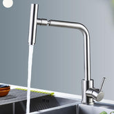 Torneira Cozinha Monocomando Escovada Inox Bancada 360º Quente/Fria