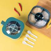 Condimento para cozinha Porta temperos 4 em 1 Com pequenas Colheres