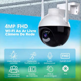 Câmera De Monitoramento Inteligente WiFi De lente única 2K 4MP De À Prova D'água De Voz CCTV