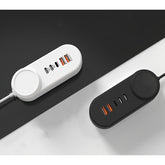 Extensão de Carregamento Tomada USB Tipo-C Carregamento Rápido Adaptador de Alimentação