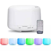 Umidificador Difusor Aromatizador 300ml Ultrassônico Estilo Branco com Led 7 cores com controle