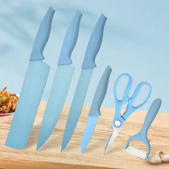 Conjunto de 6 Facas de Cozinha em Aço Inoxidável Versatilidade para Cada