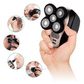 Barbeador Elétrico Lavável Multifuncional Com Cinco Lâminas Flutuantes Recarregável