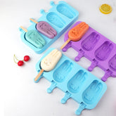 Forma Para Sorvete Picolé Silicone 3 Cavidades C/50 Palitos