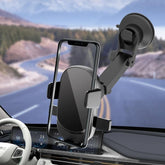Suporte Veicular Celular GPS Ventosa Gruda Painel Anti Queda Trava Automática Carro Automotivo