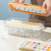 Pote De Gelo Com 2 Formas De Silicone Cubo de Gelo Armazenamento De Bebidas E Gelo De Frutas