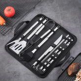 Conjunto De Ferramentas Para Churrasco 18 Peças Em Aço Inoxidável Utensílios De Churrasco