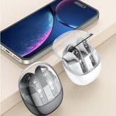 Fone de Ouvido Designer Transparente Sem Fio Bluetooth V5.3 Esportivo