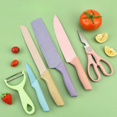 Conjunto de 6 Facas de Cozinha em Aço Inoxidável Versatilidade para Cada