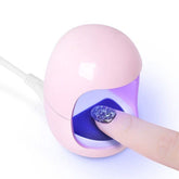 Mini Cabine Secador Unha Portátil Individual ROSA Rápido Esmalte c/ LED UV