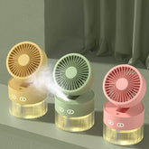 Mini Ventilador De Ar Portátil Pulverização De Água Resfriamento USB Recarregável Mesa Condicionado