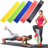 Kit 5 Faixas Elásticas De Resistência Mini Band Fita Elástica De Resistência Para Academia