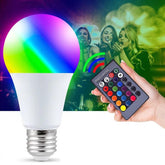Lâmpada Bulbo Led Rgb 5w Luz Colorida 16 Cores Bivolt Com Controle