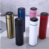 Garrafa Térmica Em Aço Inox Com Termômetro Digital 500ml Led