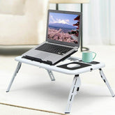 Suporte De Notebook Com Cooler De Mesa Cama Sofá Dobrável LD-09