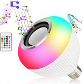 Lampada Bluetooth De Led Caixa De Som C Controle 12w Rgb