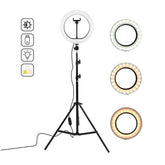 Ring Light Led Iluminador 26cm/ 10 polegadas Completo 2,1m Tripé 210cm