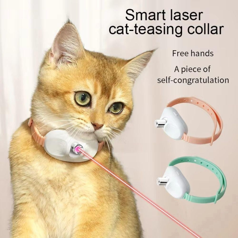 Brinquedo Laser Para Gatos Animais De Estimação USB Coleira De Gato LED Com Luz Brinquedos