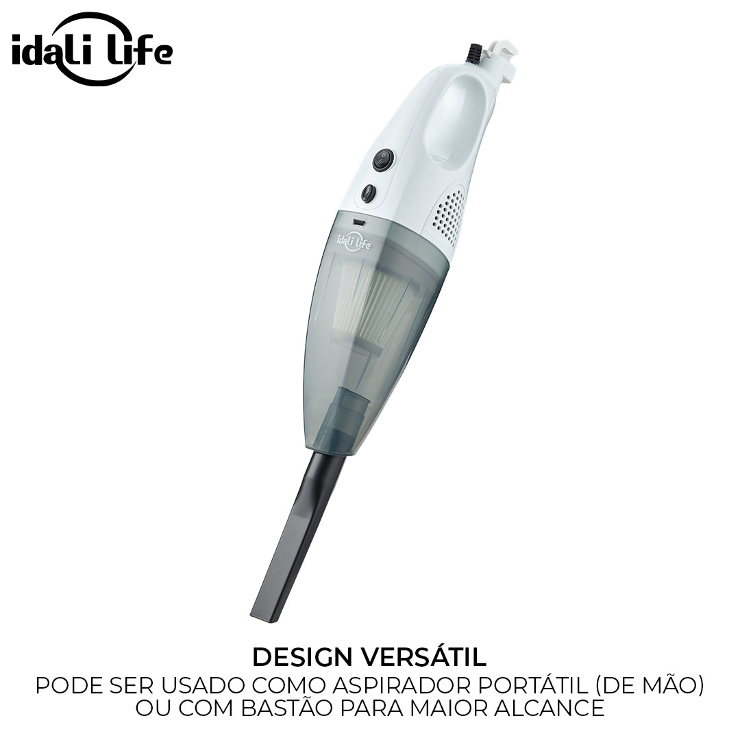 Aspirador de Pó Vertical Portátil Limpeza Manual Uso Domestico 127V 14000PA Idali Life