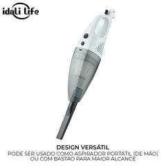 Aspirador de Pó Vertical Portátil Limpeza Manual Uso Domestico 127V 14000PA Idali Life