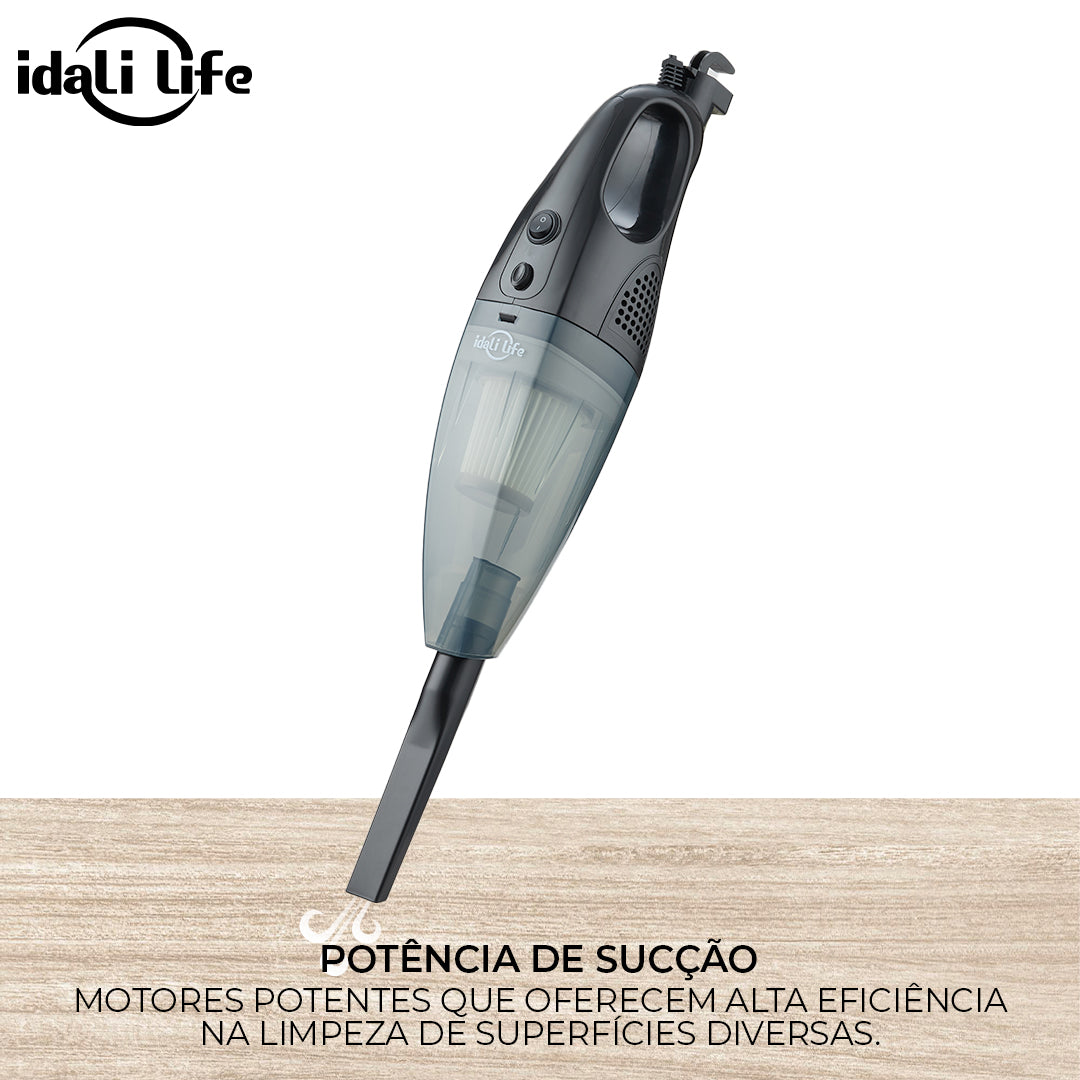 Aspirador de Pó Vertical Portátil Limpeza Manual Uso Domestico 127V 14000PA Idali Life