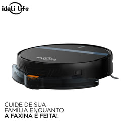 Aspirador de Pó Para Casa Robô Inteligente Com Sensores Anti- queda IDALI LIFE
