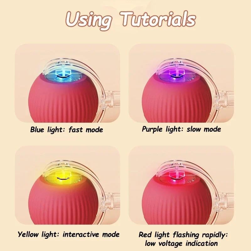 Brinquedos Inteligentes Para Gatos , Bola Interativa De Brinquedo Animais De Estimação , Recarregável , Tipo C , Sensor