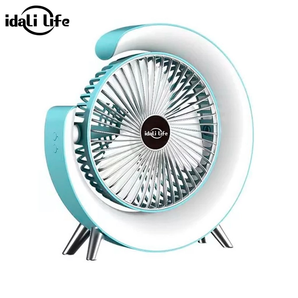 Ventilador de Mesa Silencioso Portátil Colorido RGB Desktopfan Vento Fresco Idali Life