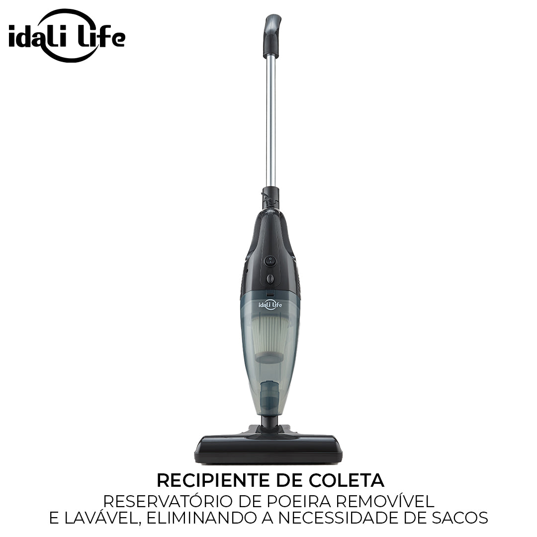 Aspirador de Pó Vertical Portátil Limpeza Manual Uso Domestico 127V 14000PA Idali Life