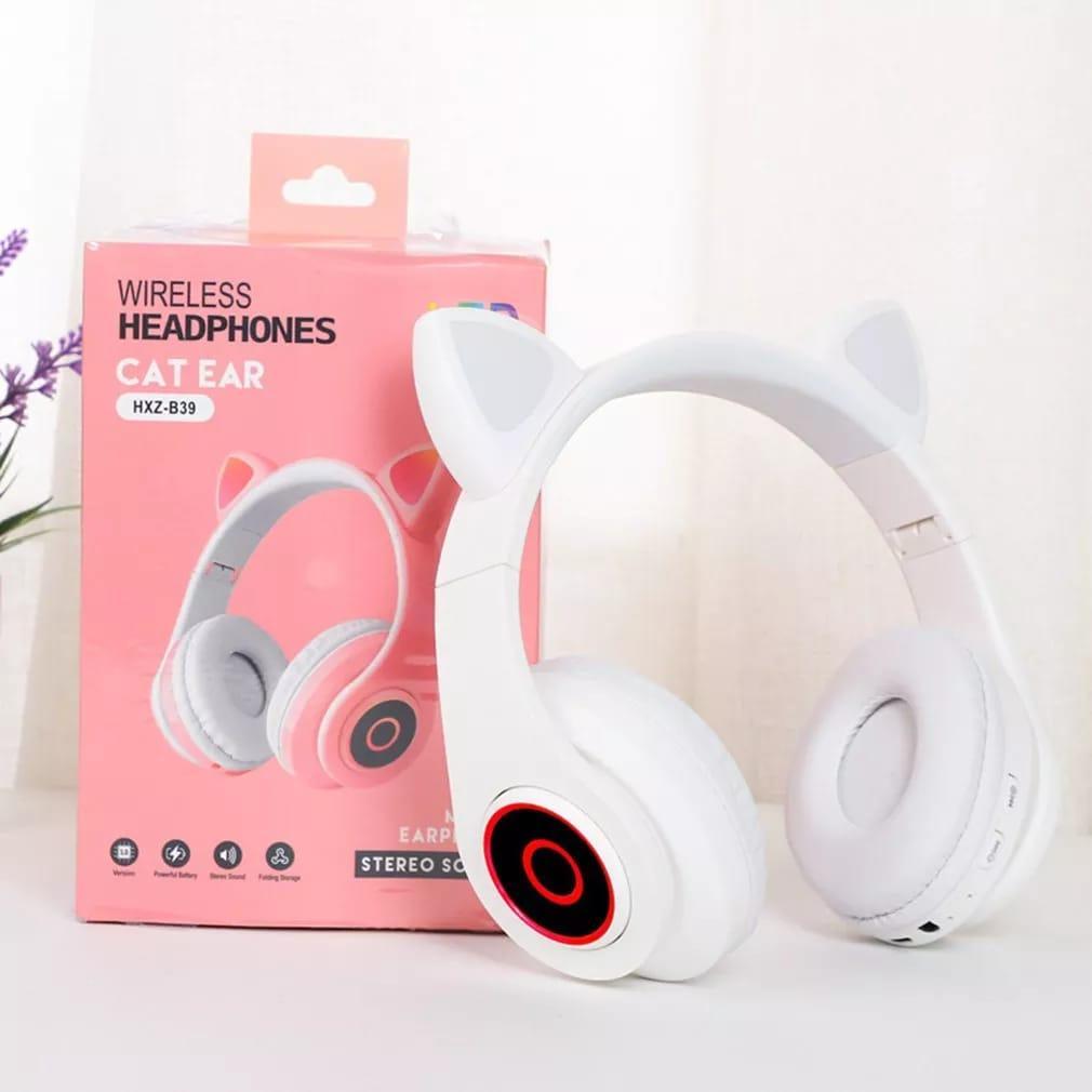 Fone de Gatinho cat ear orelhas de gato Wireless Catear Headphones Taisiho