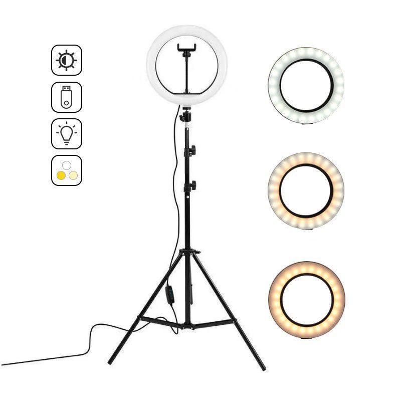 Ring Light 23 Polegadas Ring Light Led Iluminador 26cm/ 10 polegadas Completo 2,1m Tripé 210cm ...